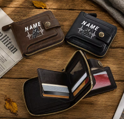 🖤 1. Men's Personalised Wallet + Key Holder Set