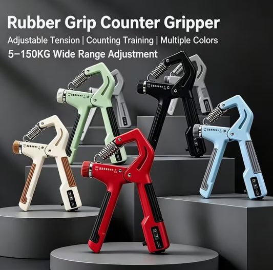 OriginZA EliteGrip™ Adjustable Hand Strength Trainer with Counter (4.99–136kg) This is the premium grip product.