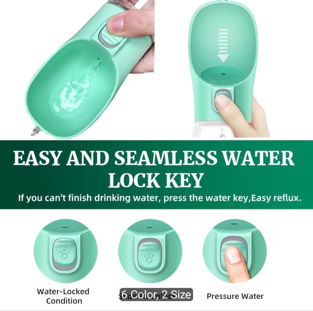 💧 AquaPaw™ Portable Silicone Pet Travel Water Bottle (350ml)