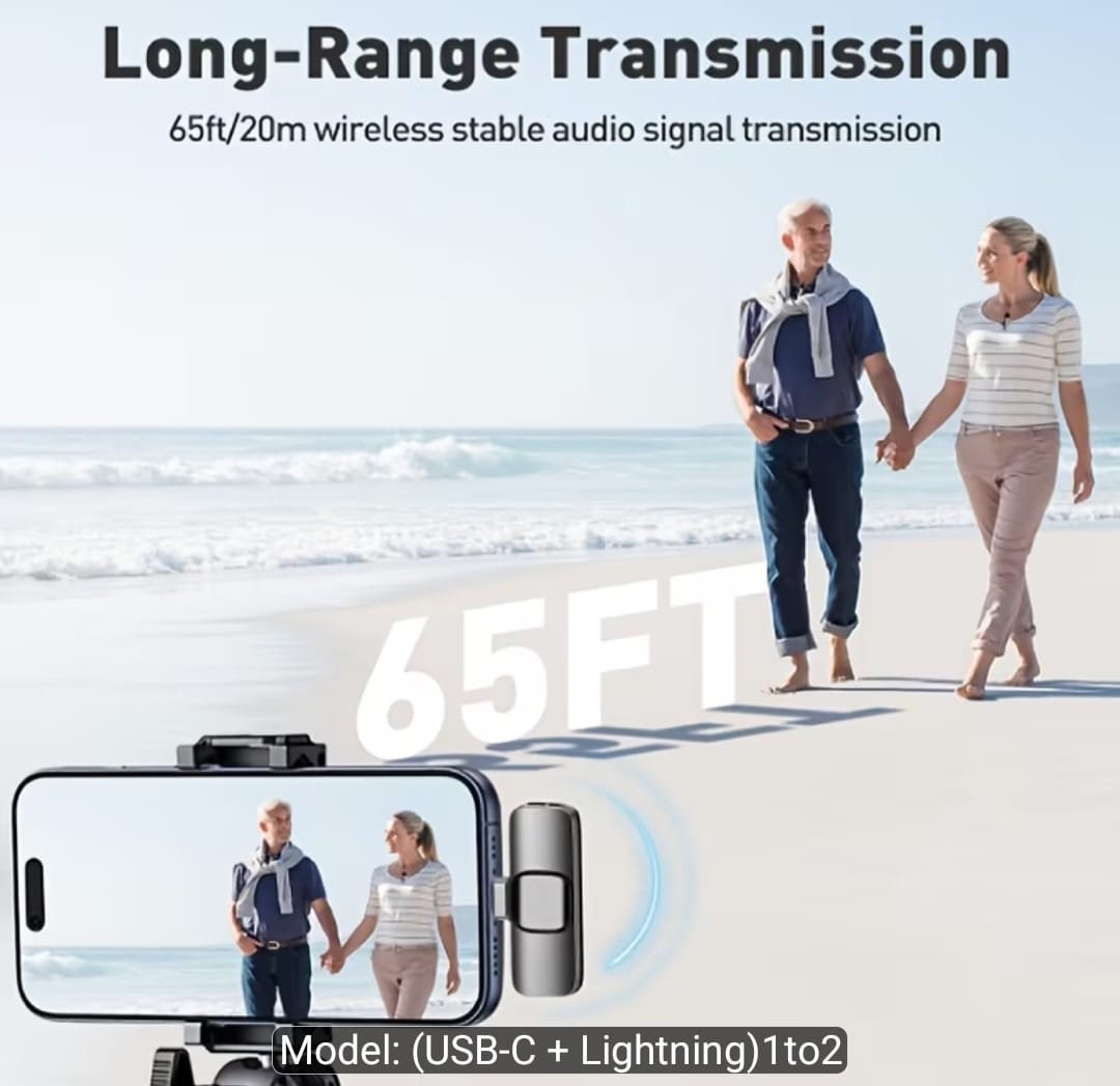 🎤 Wireless Lavalier Microphone Set