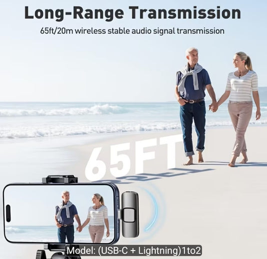 🎤 Wireless Lavalier Microphone Set