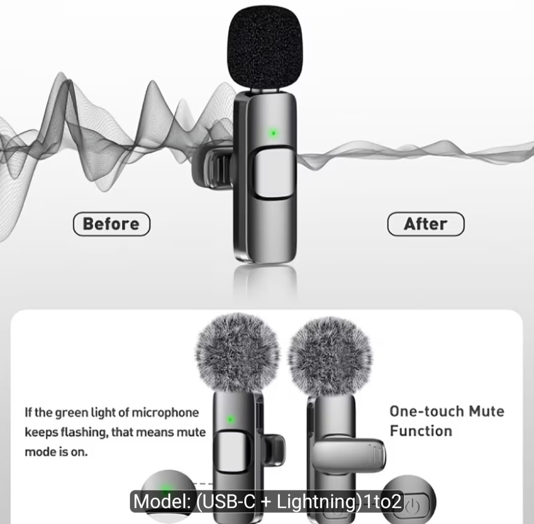 🎤 Wireless Lavalier Microphone Set