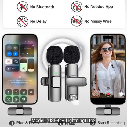 🎤 Wireless Lavalier Microphone Set
