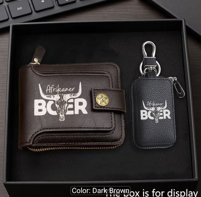 👔 Afrikaner Boer Wallet & Key Pouch Gift Set (Boer)