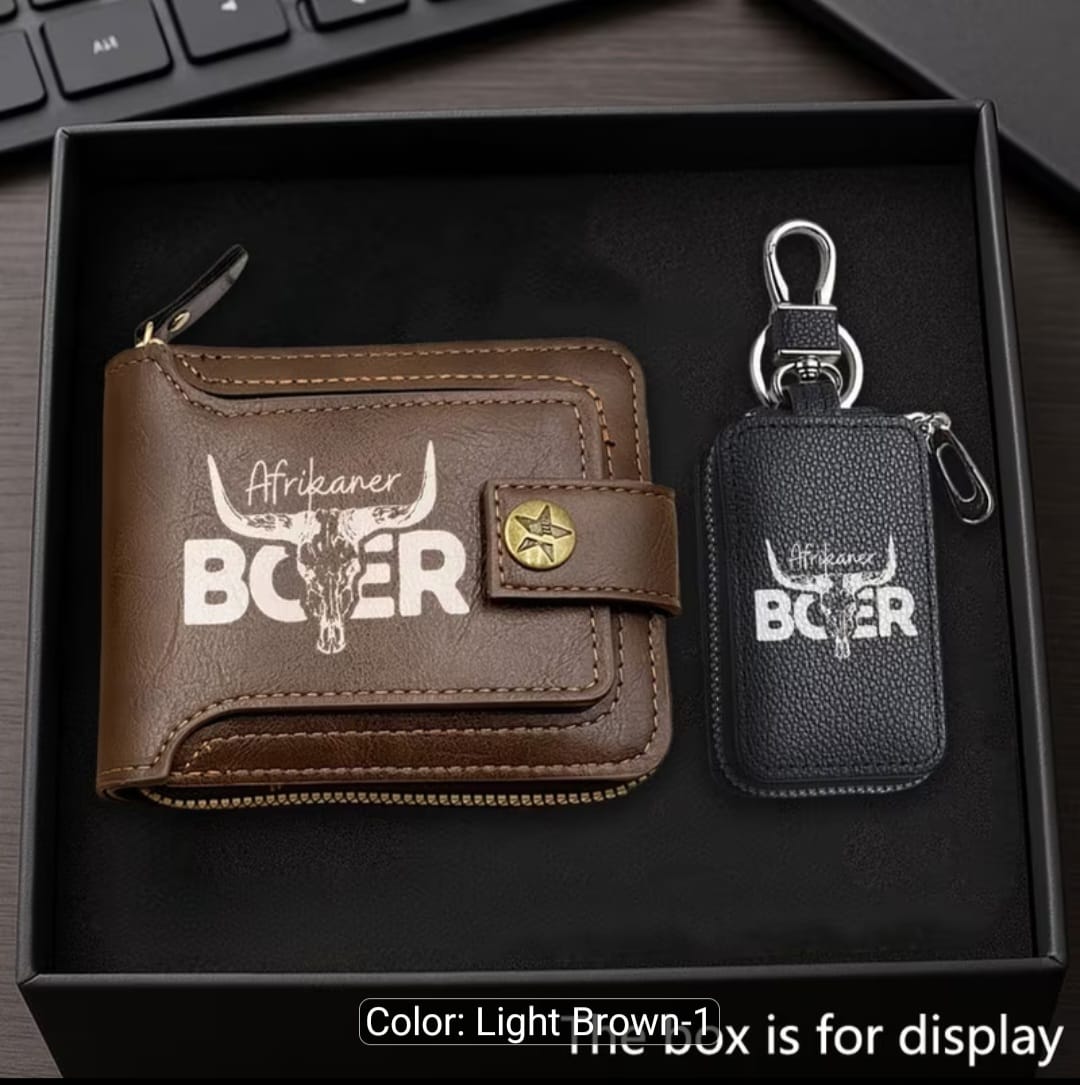 👔 Afrikaner Boer Wallet & Key Pouch Gift Set (Boer)