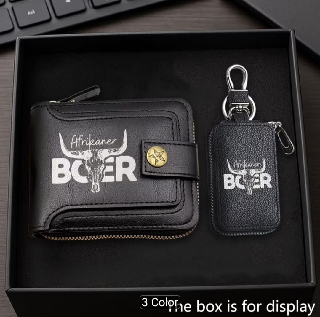 👔 Afrikaner Boer Wallet & Key Pouch Gift Set (Boer)