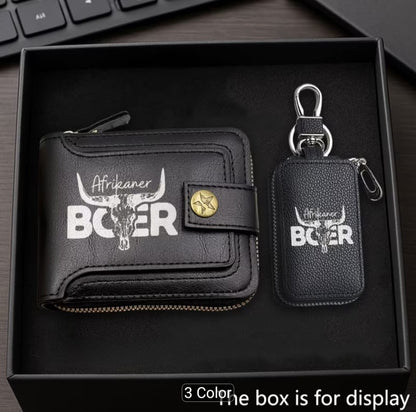 👔 Afrikaner Boer Wallet & Key Pouch Gift Set (Boer)