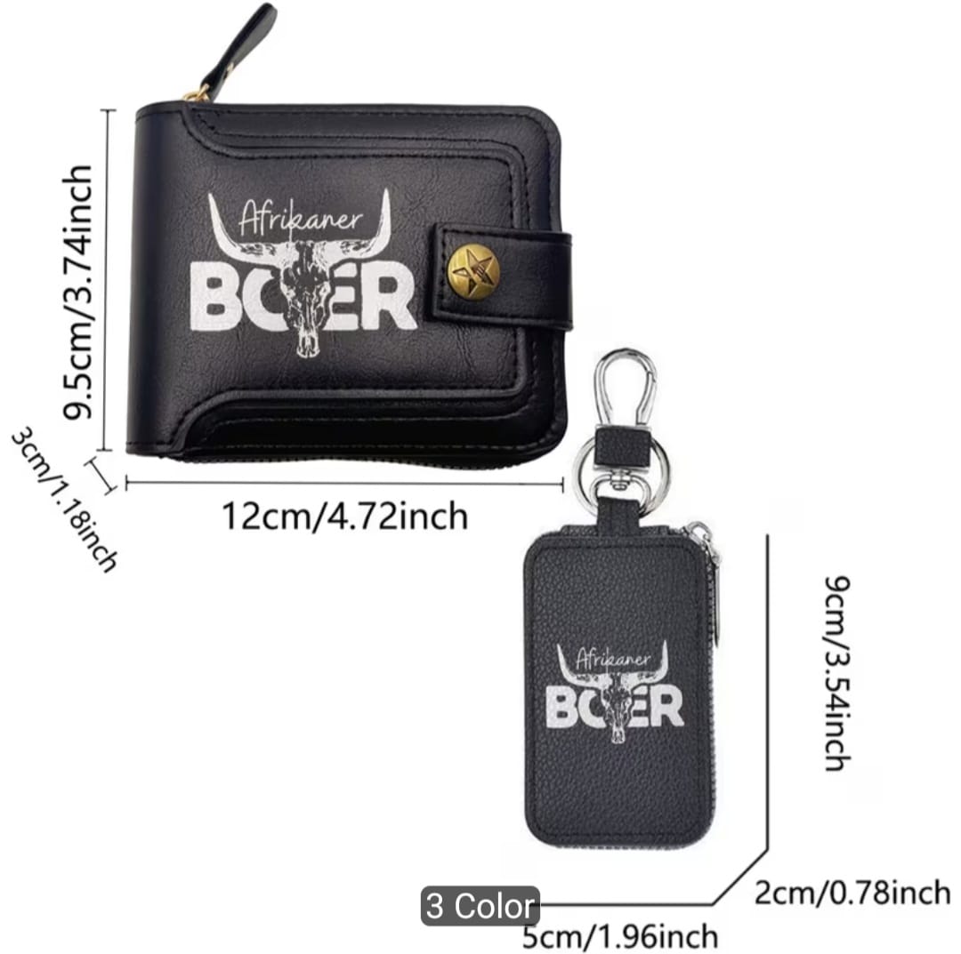 👔 Afrikaner Boer Wallet & Key Pouch Gift Set (Boer)