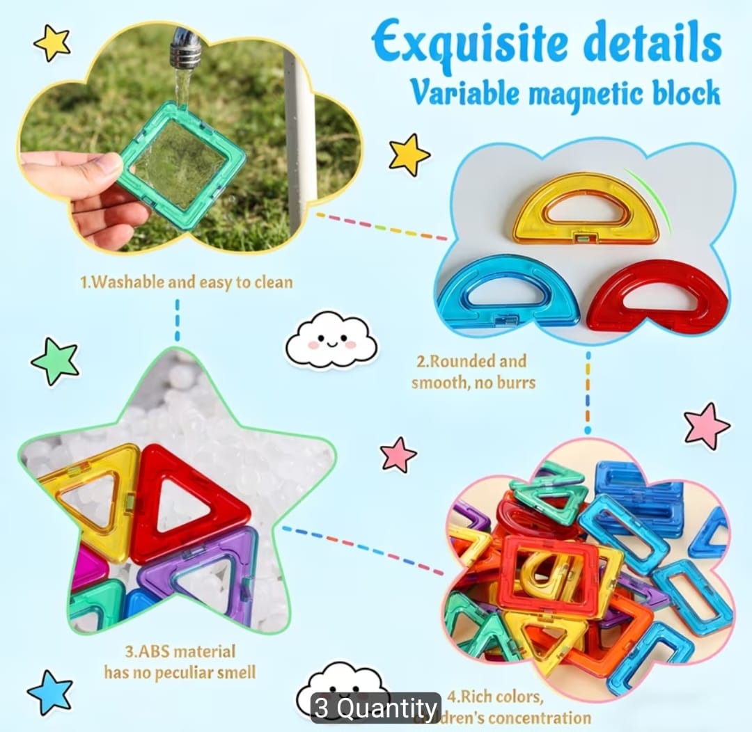 🧲 BuildSmart™ Magnetic STEM Tiles