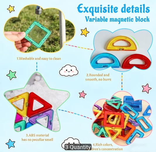 🧲 BuildSmart™ Magnetic STEM Tiles