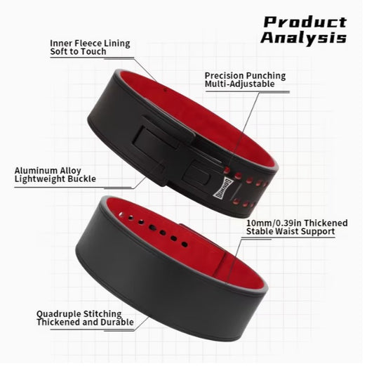 🏋️ GOUNOD 10mm Lever Powerlifting Belt